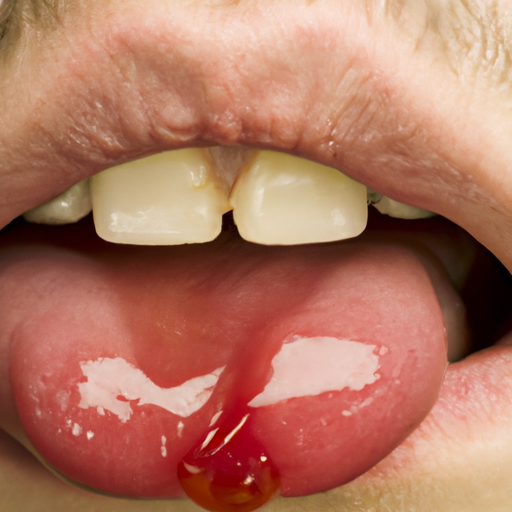 wie sieht eine blutblase im mund aus